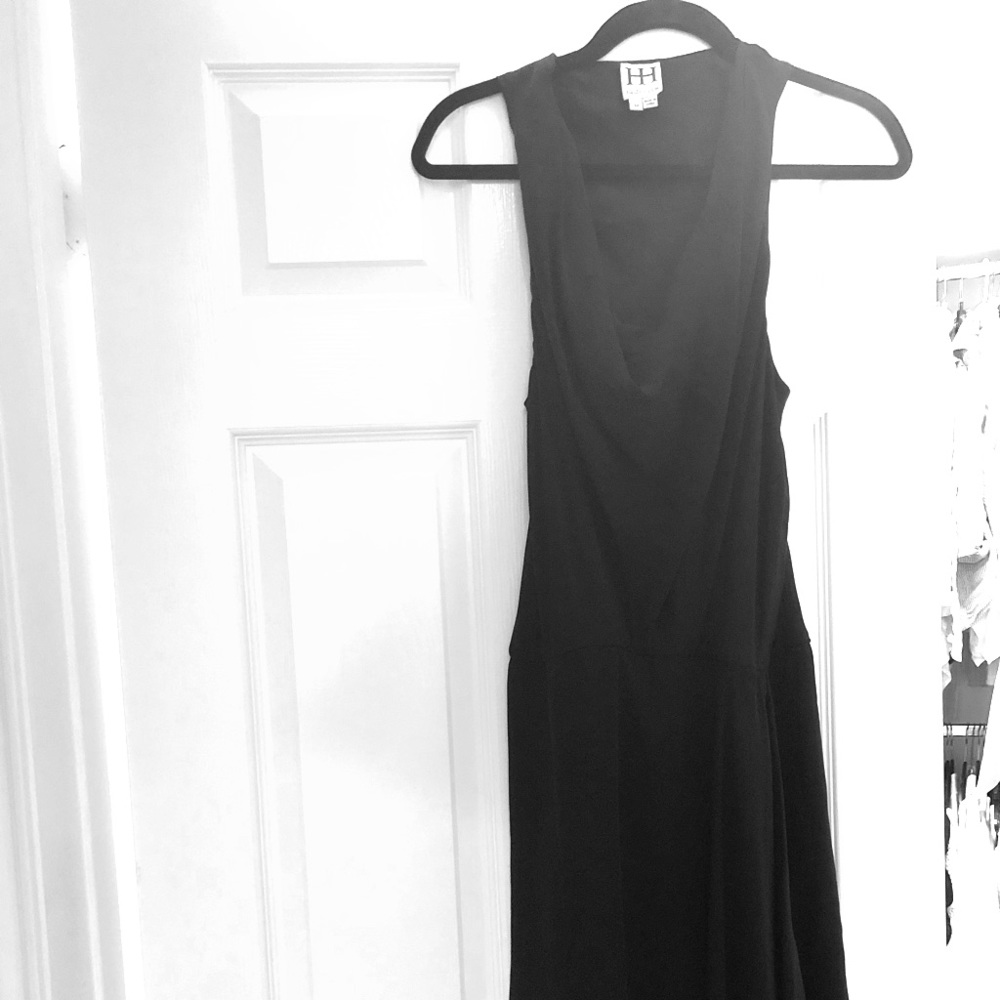 Black Haute Hippie handkerchief front dress